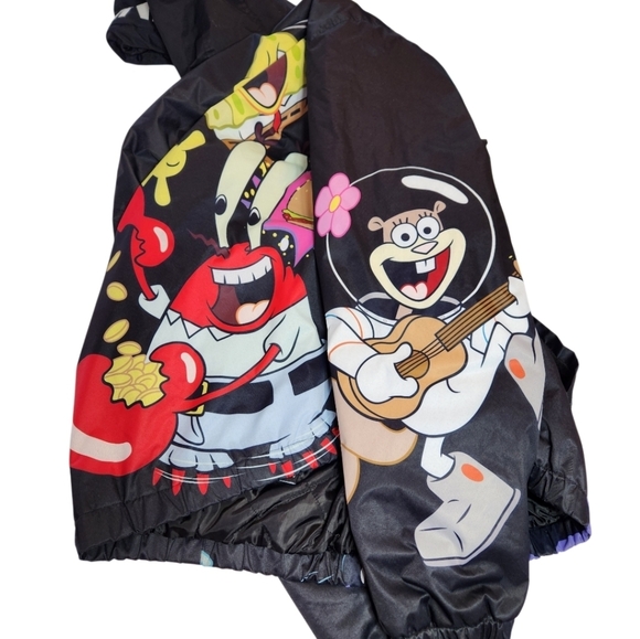 Members Only x Nickelodeon SpongeBob Hooded Jacket Quilted Lining - Picture 13 of 13
